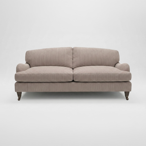 Isobel 3 seater sofa in Narrow Chocolate Stripes