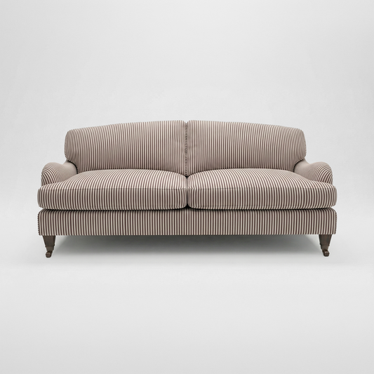 Isobel 3 seater sofa in Narrow Chocolate Stripes
