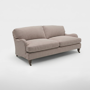 Isobel 3 seater sofa in Narrow Chocolate Stripes