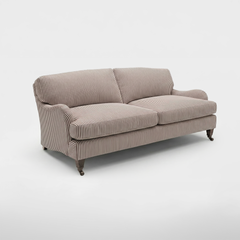 Isobel 3 seater sofa in Narrow Chocolate Stripes