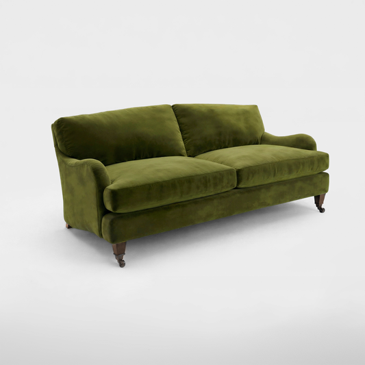 Isobel 3 seater sofa in Pelham Moss Velvet