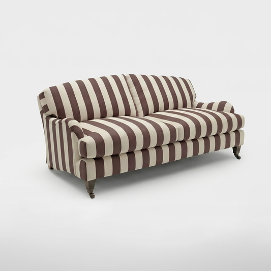 Isobel 3 seater sofa in Chocolate Stripes