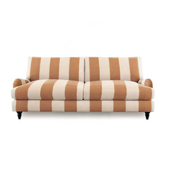 Isobel 4 Seater Sofa with Big Back Cushion in Caramel Stripe