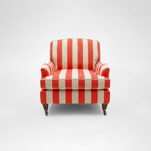 Isobel Armchair with Big Back Cushion in Petunia Stripe