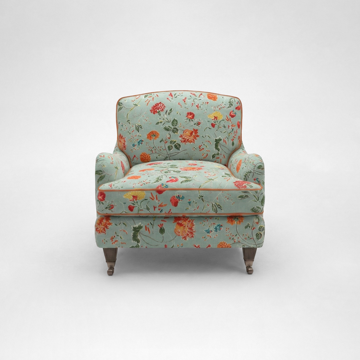 Isobel Armchair with Big Back Cushion in Wildwood Duck Egg