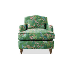 Isobel Armchair with Fixed Back in Natural Linen Belleville Juniper