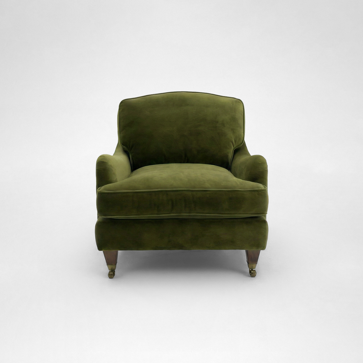 Isobel Armchair with Big Back Cushion in Pelham Moss Velvet