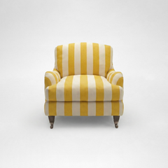 Isobel Armchair with Big Back Cushion in Dandelion Stripe