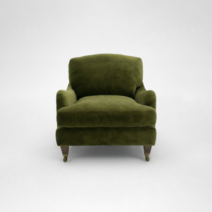 Isobel Armchair with Big Back Cushion in Pelham Moss Velvet