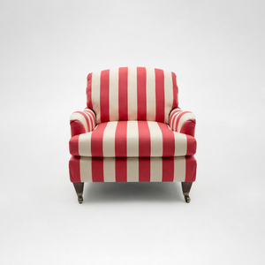 Isobel Armchair with Big Back Cushion in Petunia Stripe