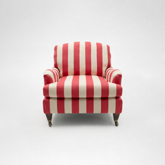Isobel Armchair with Big Back Cushion in Petunia Stripe