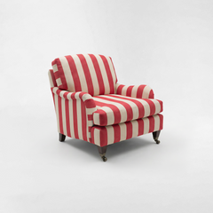 Isobel Armchair with Big Back Cushion in Petunia Stripe