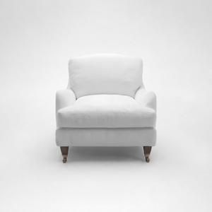 Isobel Fixed Cover Armchair with Box Edge Cushion in Customer's Own Material - Made to Order