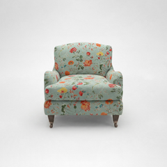 Isobel Armchair with Big Back Cushion in Wildwood Duck Egg