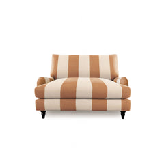 Isobel Loveseat with Big Back Cushion in Caramel Stripe