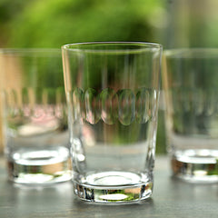Six Tumblers with Lens Design by Vintage List