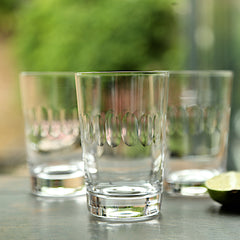 Six Tumblers with Lens Design by Vintage List