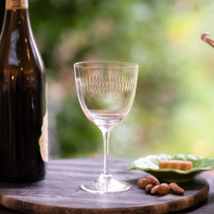 Six Wine Glasses with Spears Design by Vintage List
