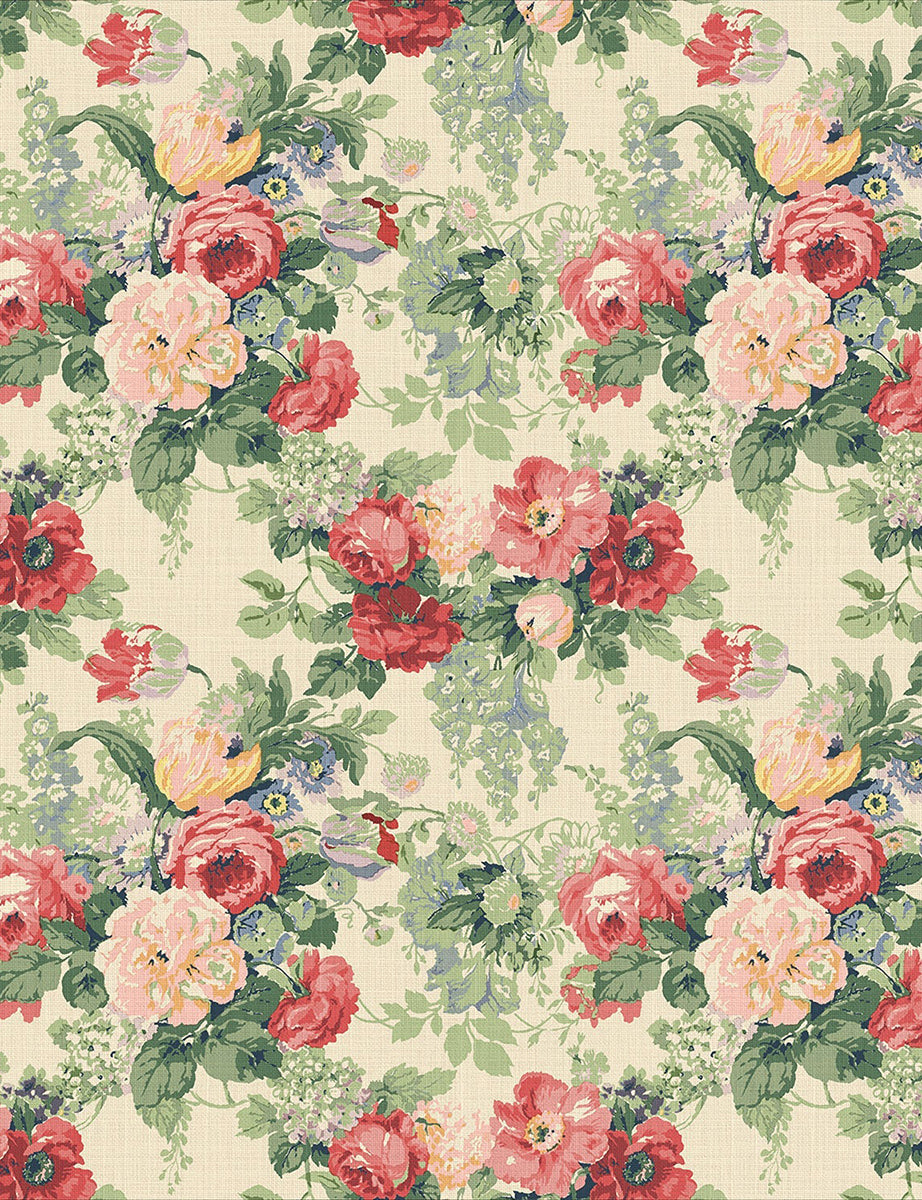 English Garden - Albertine - Classic Rose Fabric Sample