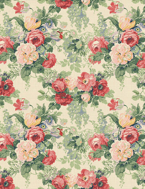 English Garden - Albertine - Classic Rose Fabric Sample