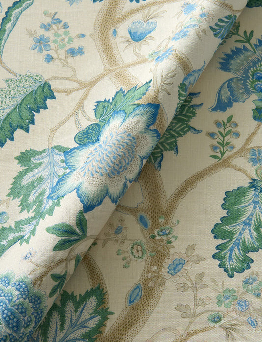 English Garden - Kitty - Blue Green Fabric Sample
