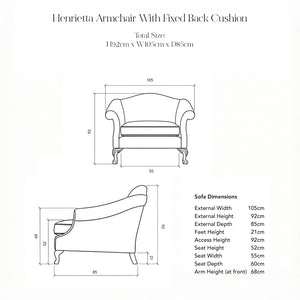 Henrietta Armchair in Customer's Own Material - Made to Order