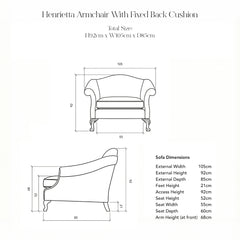 Henrietta Armchair in Customer's Own Material - Made to Order