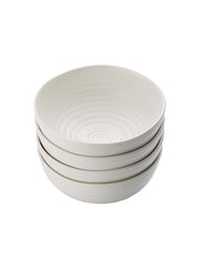 White Porcelain Noodle Bowl - Set of Four