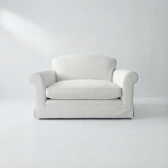 Barton Loveseat with Big Back Cushions in Customer's Own Material - Made to Order