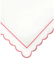 Coral Scalloped Single Duvet Cover