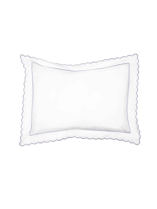 Lilac Scalloped Edge Super King Pillowcase (50cm x 90cm)
