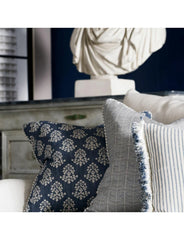Picket Denim Island Trim Cushion 40x55CM