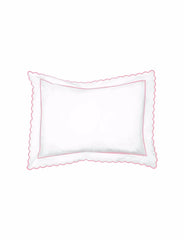 Pink Scalloped Oxford Pillowcase (50cm x 75cm)