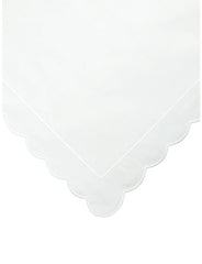 White Scalloped Single Duvet Cover & Oxford Pillowcase Set