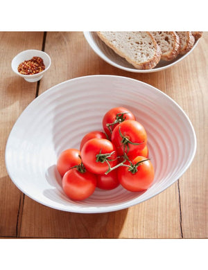 White Porcelain Large Salad Bowl