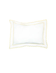 Yellow Scalloped Oxford Pillowcase (50cm x 75cm)