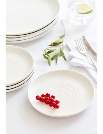 White Porcelain Coupe Side Plate - Set of Four
