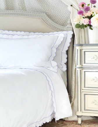 Lilac Scalloped Bed Linen Collection