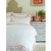 Red Scalloped Super King Size Duvet Cover (Pre Order For Delivery Mid June)