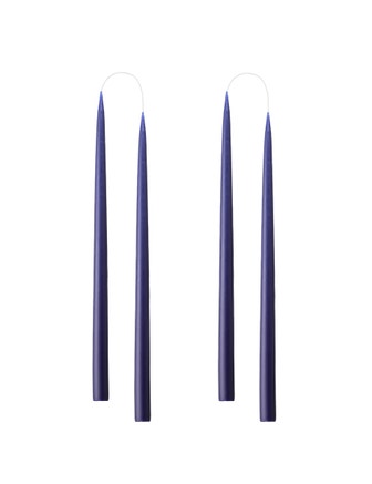 Hand Dipped Taper Candles 35cm - 4 per gift box - Marine Blue