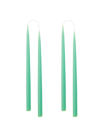 Hand Dipped Taper Candles 35cm - 4 per gift box - Mint Green