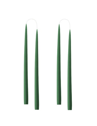 Hand Dipped Taper Candles 35cm - 4 per gift box - Bottle Green