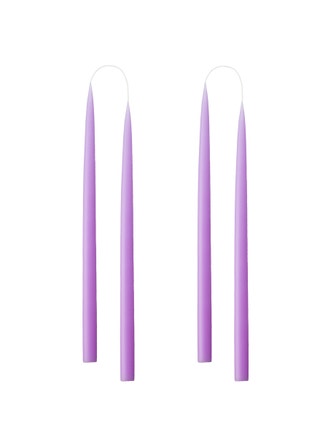 Hand Dipped Taper Candles 35cm - 4 per gift box - Pastel Purple