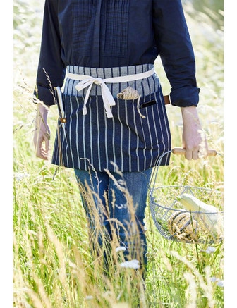 Blue Ticking Gardener's Apron (Pre order for delivery within two weeks)