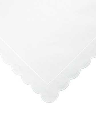 White Scalloped King Size Duvet Cover (Pre Order for Delivery Mid March)